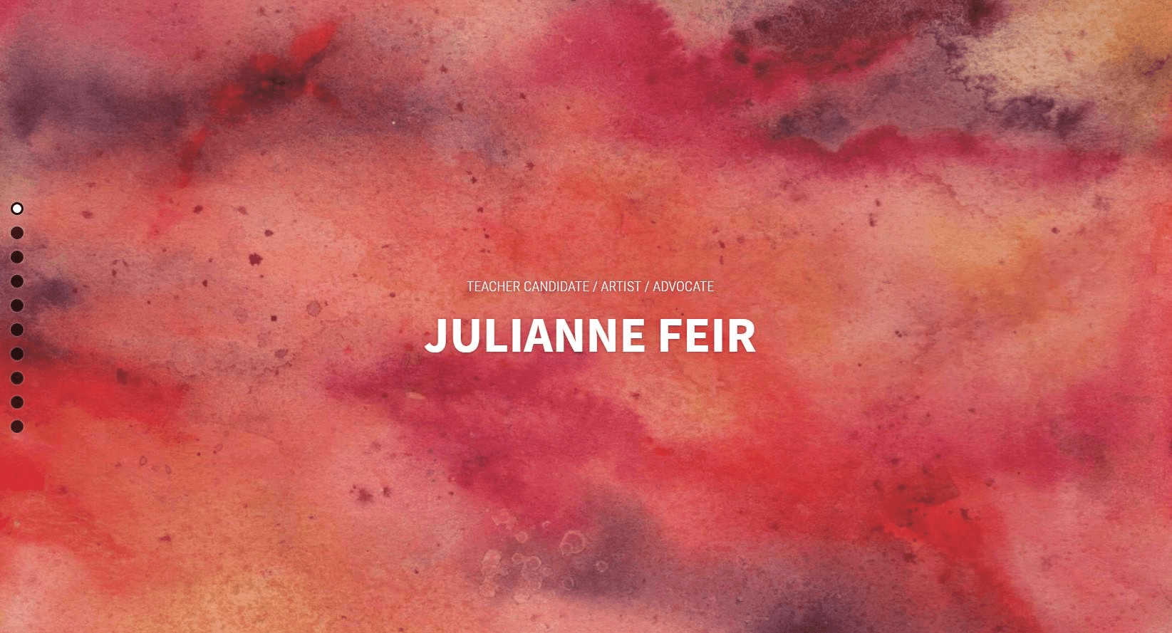 採用視差網頁設計的Julianne Feir網站 採用視差網頁設計的Julianne Feir網站